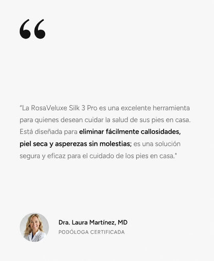 RosaVeluxe® Silk 3 Pro – Lima Eléctrica para Pies