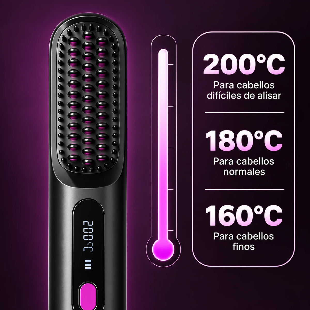 ShortHair Pro – Cepillo Térmico para Cabello Corto y Fino