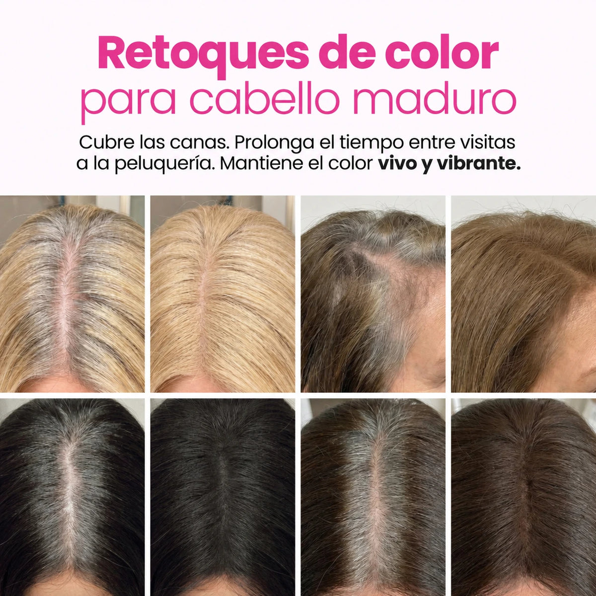Polvo Capilar 3 en 1: Canas, Raíces y Densidad al Instante