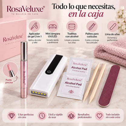 RosaVeluxe® – Aplicador de gel para uñas