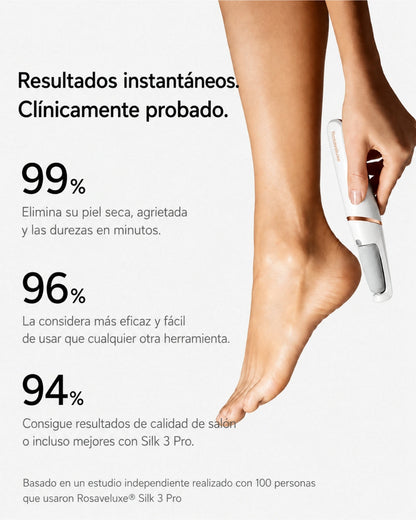 RosaVeluxe® Silk 3 Pro – Lima Eléctrica para Pies